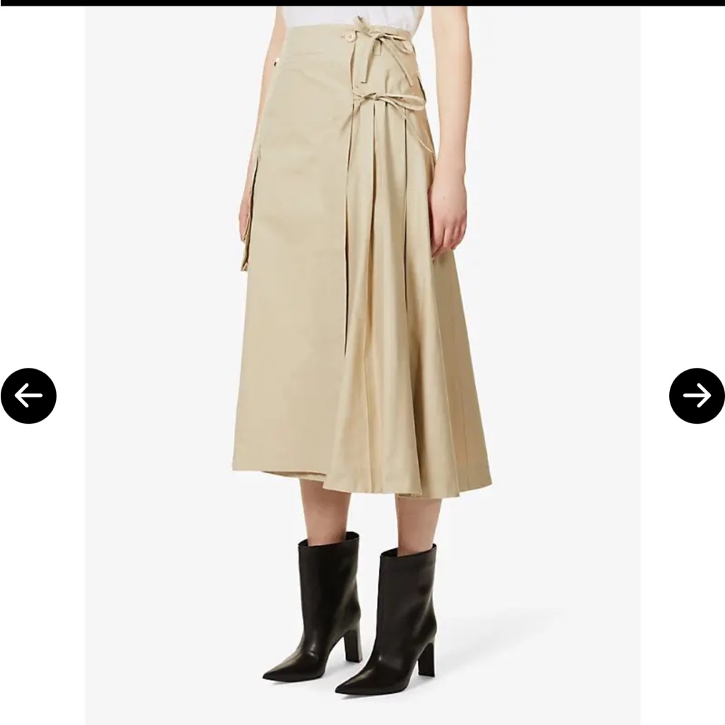 Saks Potts Nice High Waist Cotton Poplin Skirt — image 2 of 6